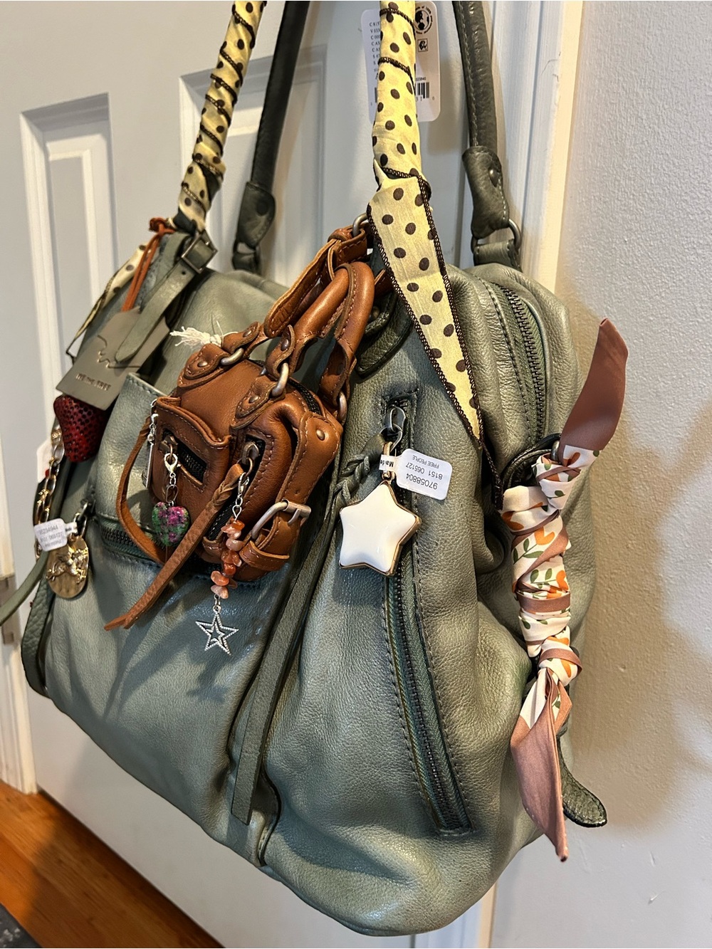 We The Free Emerson Tote-Secret Sage-Micro Emerson, Scarves, All Charms Included - Picture 10 of 16